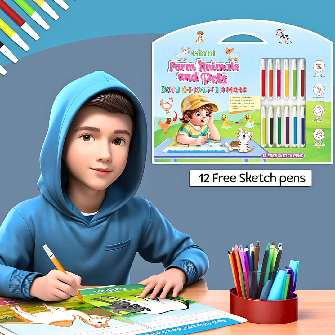 Giant Bold Colouring Mats (Sketch & Play)