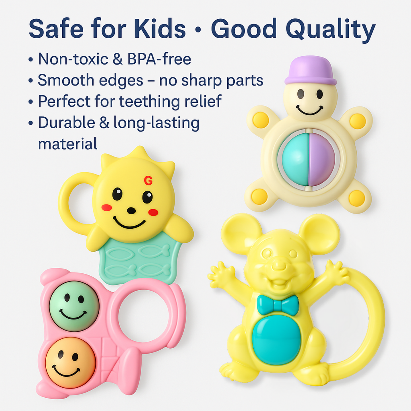 Baby Rattle & Juggler Set – Set of 3 Rattles + 1 Juggler | Infant Gift Set | BPA-Free