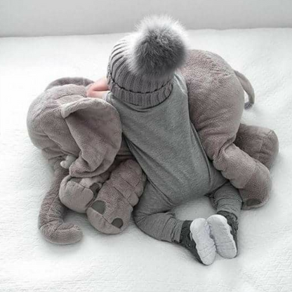 🐘 Big Size Fiber-Filled Elephant Plush Pillow – Soft & Cuddly Toy for Toddlers (45cm, Grey)