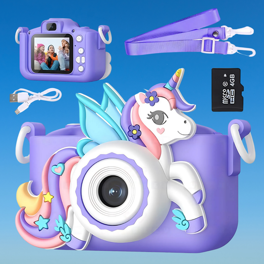 Unicorn 48MP Kids Camera with Video Recorder | For Boys & Girls | Purple & Pink