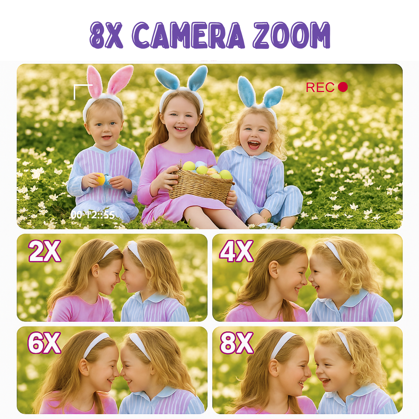 Unicorn 48MP Kids Camera with Video Recorder | For Boys & Girls | Purple & Pink