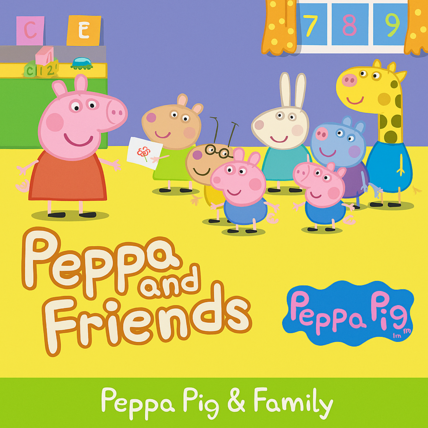 Peppa Pig Complete Family & Friends Figurine colourful Collection (Set of 9)