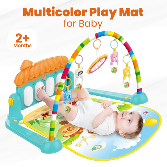 Interactive Baby Play Mat, Hanging Toys & Soft Mat with (Light & Sound)