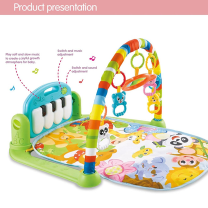 Interactive Baby Play Mat, Hanging Toys & Soft Mat with (Light & Sound)