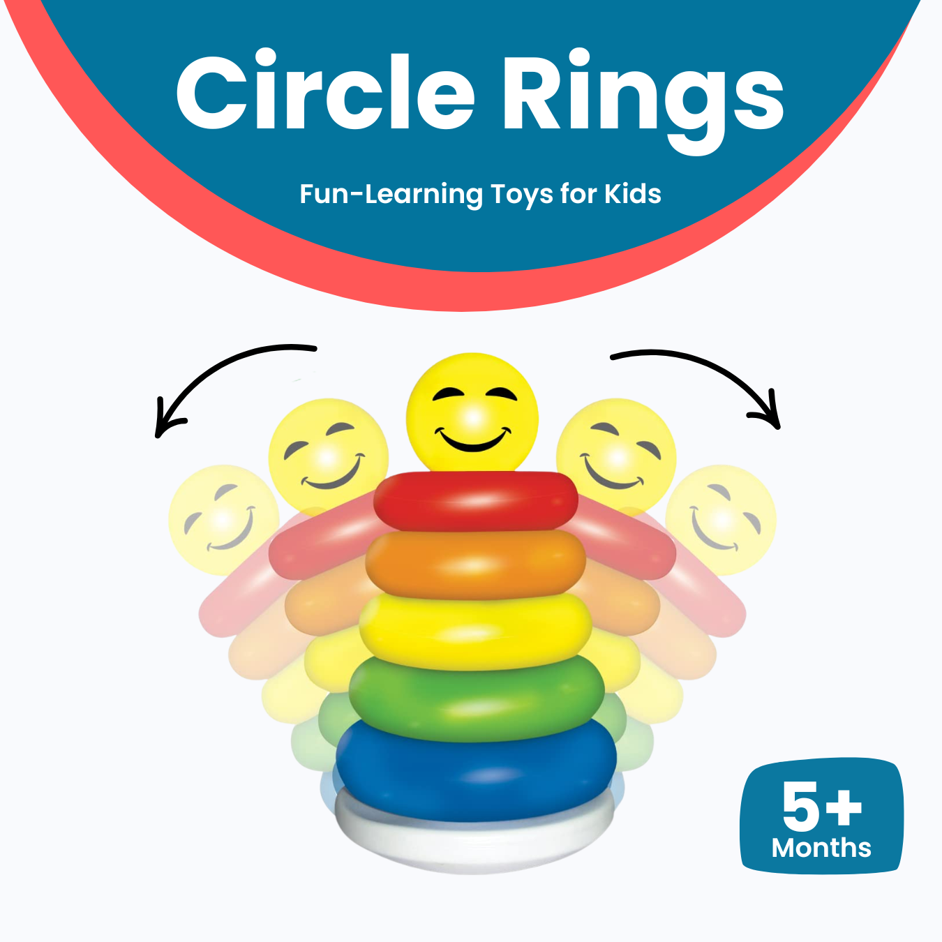 Littles Junior Rings - Colorful Stacking Fun for Early Learning