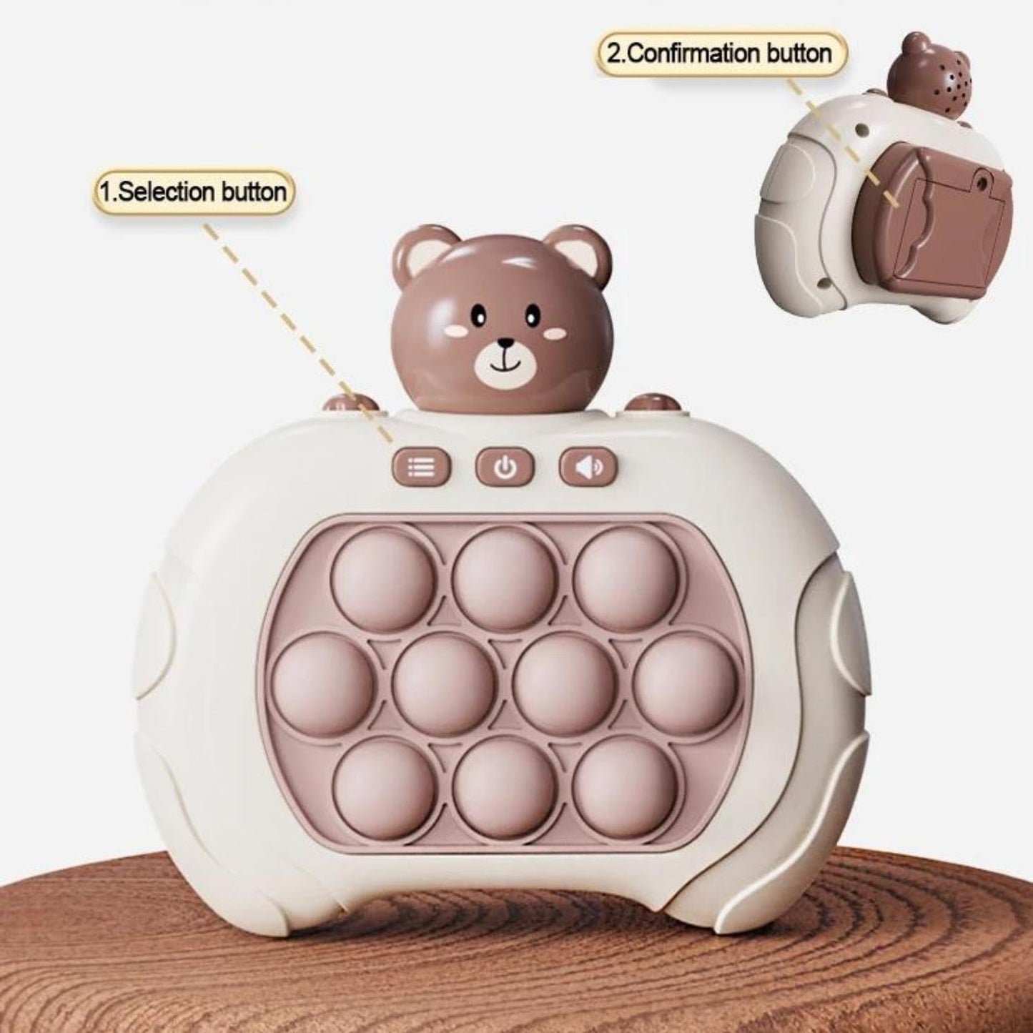 Fast Push Pop It Game – Interactive Bear-Themed Speed Bubble Pop Toy for Kids