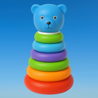 Skill up Kids Rainbow Stacking Rings | Stacking Toy for Kids | 6 Colourful Rings