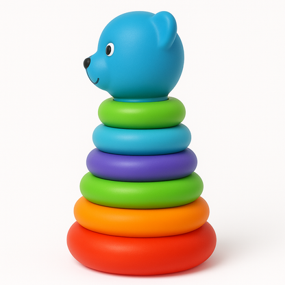 Skill up Kids Rainbow Stacking Rings | Stacking Toy for Kids | 6 Colourful Rings