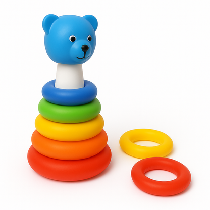 Skill up Kids Rainbow Stacking Rings | Stacking Toy for Kids | 6 Colourful Rings