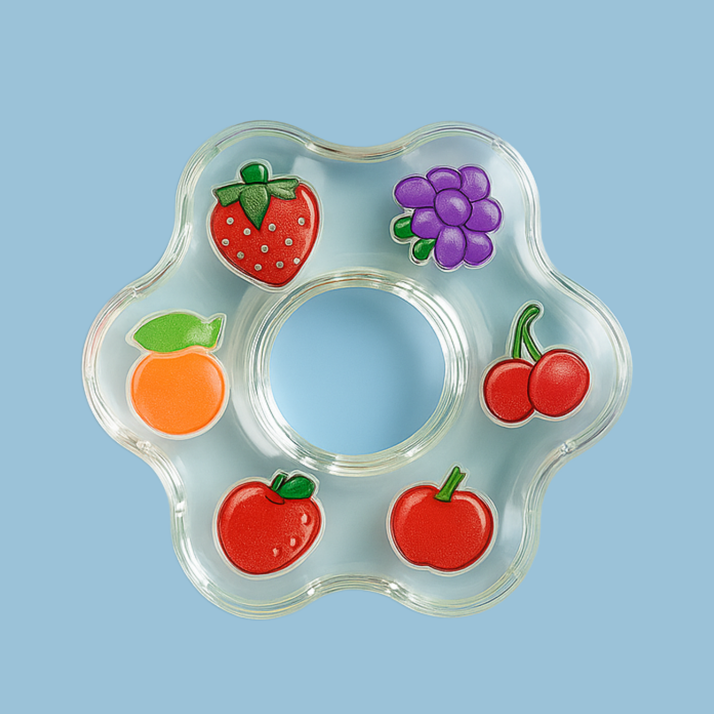 Water-Filled Baby Teether, Fruit-Themed, BPA-Free, Cooling Relief for Sore Gums