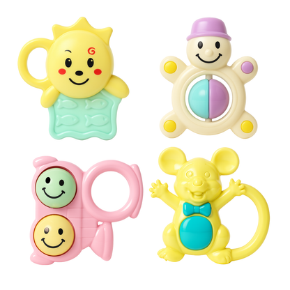 Baby Rattle & Juggler Set – Set of 3 Rattles + 1 Juggler | Infant Gift Set | BPA-Free